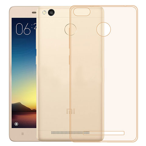 Silikon Schutzhülle Ultra Dünn Tasche Durchsichtig Transparent für Xiaomi Redmi 3X Gold