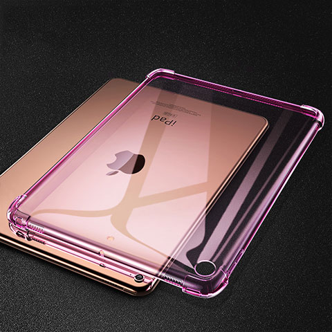 Silikon Schutzhülle Ultra Dünn Tasche Durchsichtig Transparent H01 für Apple iPad Mini 5 (2019) Rosa