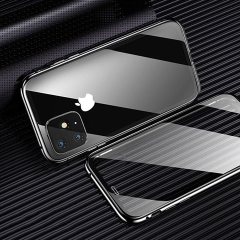 Silikon Schutzhülle Ultra Dünn Tasche Durchsichtig Transparent H01 für Apple iPhone 11 Schwarz