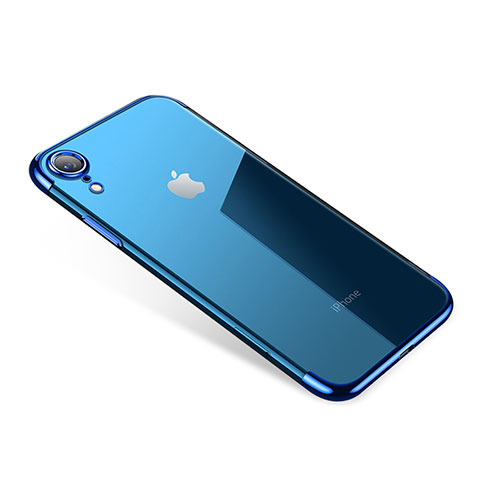 Silikon Schutzhülle Ultra Dünn Tasche Durchsichtig Transparent H01 für Apple iPhone XR Blau