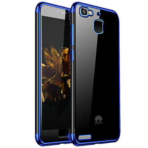 Silikon Schutzhülle Ultra Dünn Tasche Durchsichtig Transparent H01 für Huawei Enjoy 5S Blau