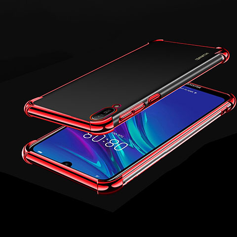 Silikon Schutzhülle Ultra Dünn Tasche Durchsichtig Transparent H01 für Huawei Enjoy 9e Rot