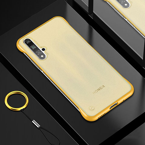 Silikon Schutzhülle Ultra Dünn Tasche Durchsichtig Transparent H01 für Huawei Honor 20S Gold