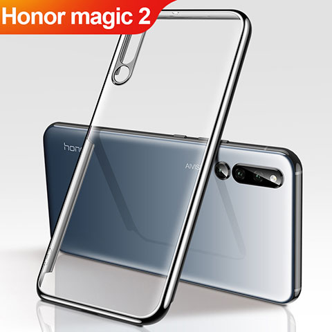 Silikon Schutzhülle Ultra Dünn Tasche Durchsichtig Transparent H01 für Huawei Honor Magic 2 Schwarz