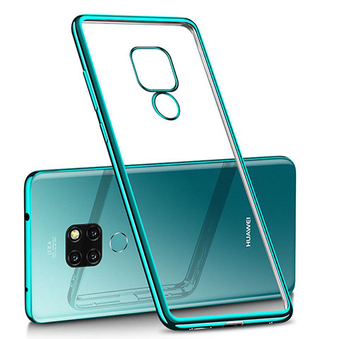 Silikon Schutzhülle Ultra Dünn Tasche Durchsichtig Transparent H01 für Huawei Mate 20 Grün