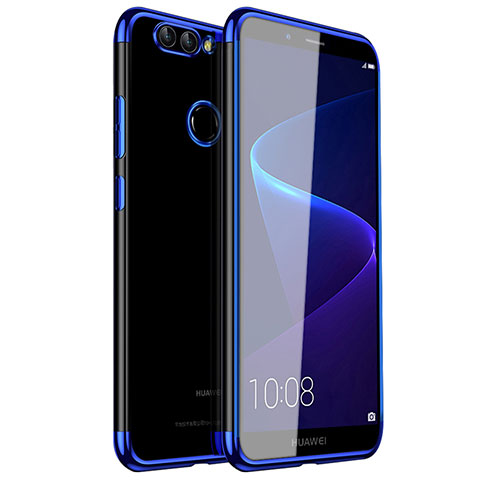 Silikon Schutzhülle Ultra Dünn Tasche Durchsichtig Transparent H01 für Huawei Nova 2 Blau