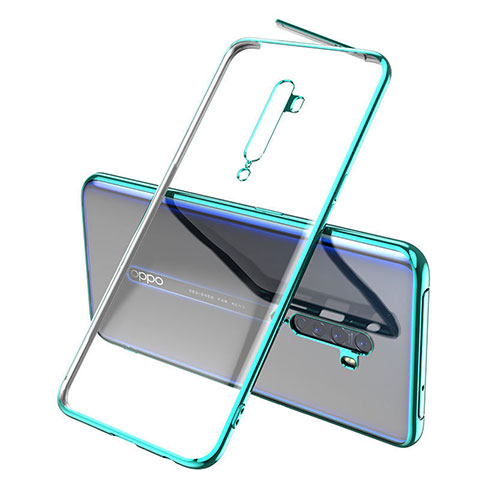 Silikon Schutzhülle Ultra Dünn Tasche Durchsichtig Transparent H01 für Oppo Reno2 Grün