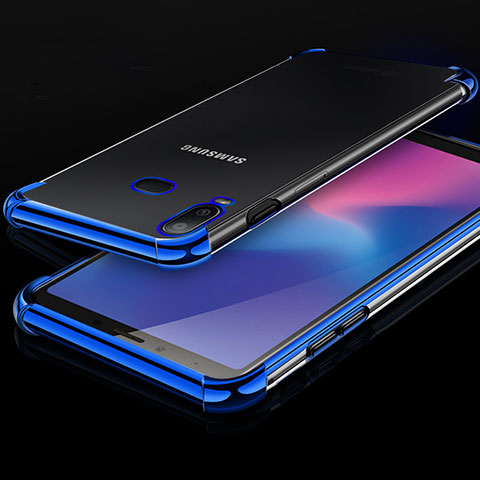 Silikon Schutzhülle Ultra Dünn Tasche Durchsichtig Transparent H01 für Samsung Galaxy A6s Blau