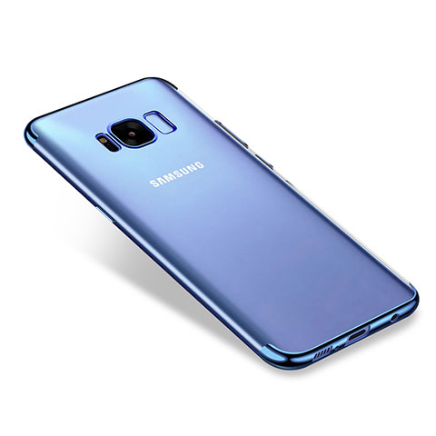 Silikon Schutzhülle Ultra Dünn Tasche Durchsichtig Transparent H01 für Samsung Galaxy S8 Blau