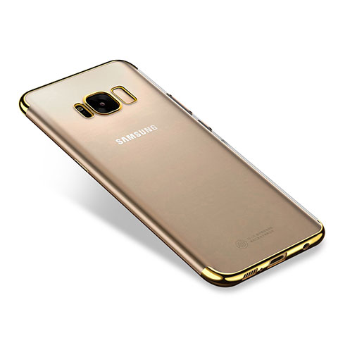 Silikon Schutzhülle Ultra Dünn Tasche Durchsichtig Transparent H01 für Samsung Galaxy S8 Gold