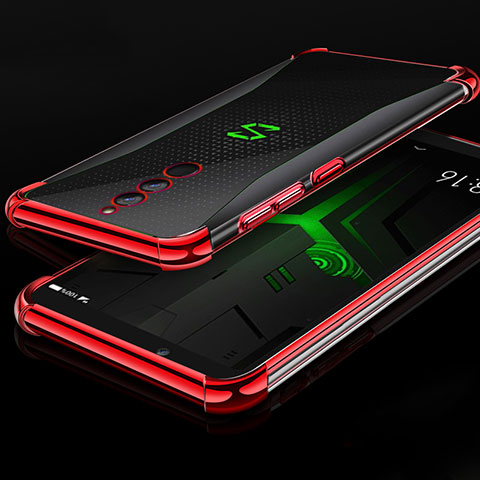 Silikon Schutzhülle Ultra Dünn Tasche Durchsichtig Transparent H01 für Xiaomi Black Shark Helo Rot