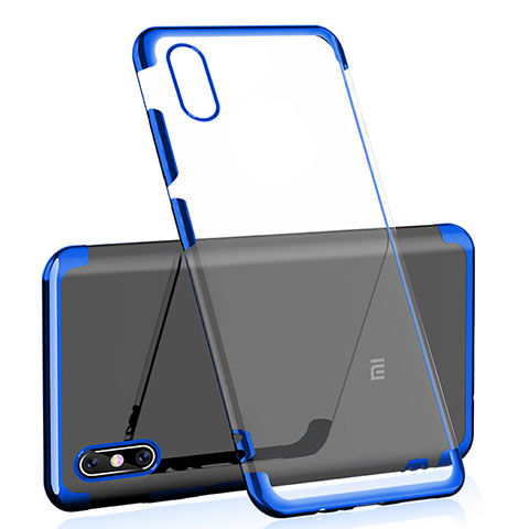 Silikon Schutzhülle Ultra Dünn Tasche Durchsichtig Transparent H01 für Xiaomi Mi 8 Explorer Blau