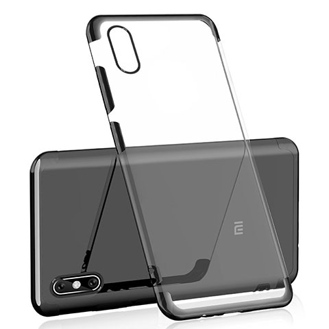 Silikon Schutzhülle Ultra Dünn Tasche Durchsichtig Transparent H01 für Xiaomi Mi 8 Explorer Schwarz