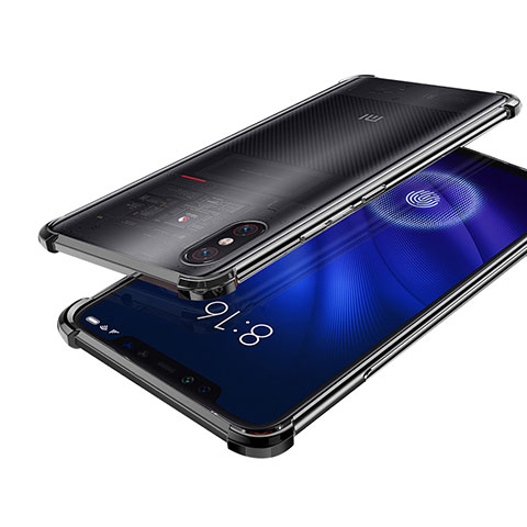 Silikon Schutzhülle Ultra Dünn Tasche Durchsichtig Transparent H01 für Xiaomi Mi 8 Screen Fingerprint Edition Schwarz