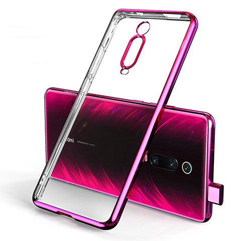 Silikon Schutzhülle Ultra Dünn Tasche Durchsichtig Transparent H01 für Xiaomi Mi 9T Pro Rot