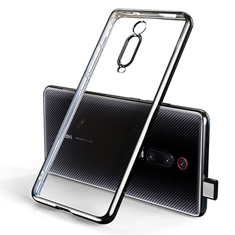 Silikon Schutzhülle Ultra Dünn Tasche Durchsichtig Transparent H01 für Xiaomi Mi 9T Pro Schwarz