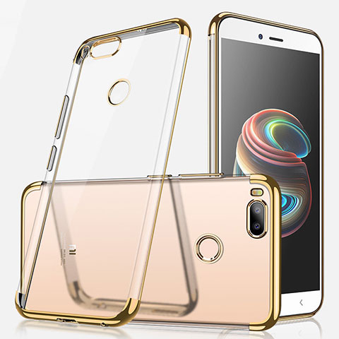 Silikon Schutzhülle Ultra Dünn Tasche Durchsichtig Transparent H01 für Xiaomi Mi A1 Gold