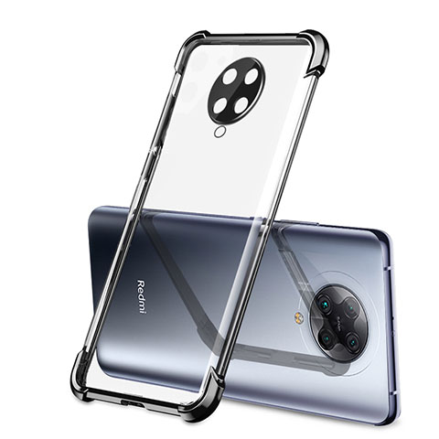 Silikon Schutzhülle Ultra Dünn Tasche Durchsichtig Transparent H01 für Xiaomi Redmi K30 Pro 5G Schwarz