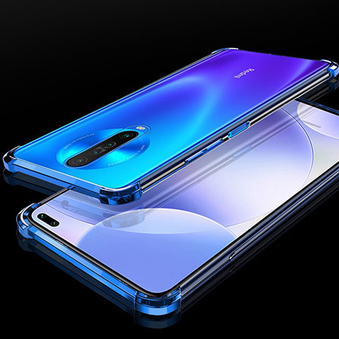 Silikon Schutzhülle Ultra Dünn Tasche Durchsichtig Transparent H01 für Xiaomi Redmi K30i 5G Blau