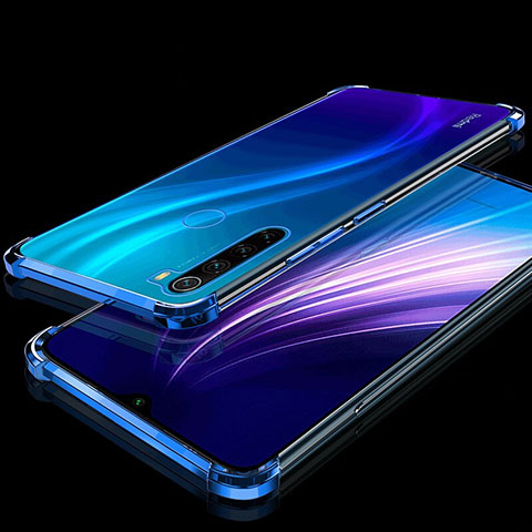 Silikon Schutzhülle Ultra Dünn Tasche Durchsichtig Transparent H01 für Xiaomi Redmi Note 8 (2021) Blau