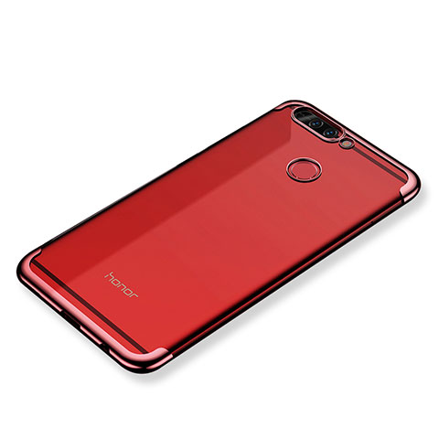 Silikon Schutzhülle Ultra Dünn Tasche Durchsichtig Transparent H02 für Huawei Honor V9 Rot