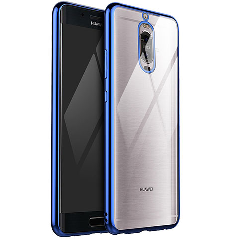 Silikon Schutzhülle Ultra Dünn Tasche Durchsichtig Transparent H02 für Huawei Mate 9 Pro Blau