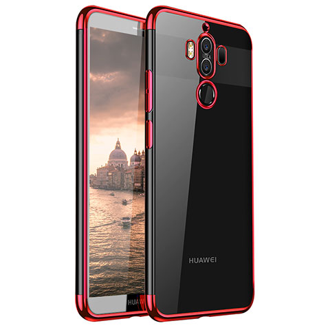 Silikon Schutzhülle Ultra Dünn Tasche Durchsichtig Transparent H02 für Huawei Mate 9 Rot