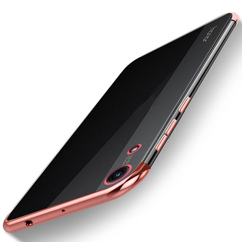 Silikon Schutzhülle Ultra Dünn Tasche Durchsichtig Transparent H02 für Huawei Y6 Prime (2019) Rosegold