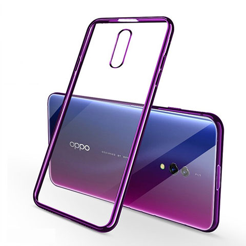 Silikon Schutzhülle Ultra Dünn Tasche Durchsichtig Transparent H02 für Oppo K3 Violett