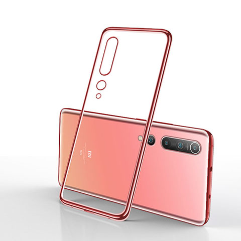 Silikon Schutzhülle Ultra Dünn Tasche Durchsichtig Transparent H02 für Xiaomi Mi 10 Rosa