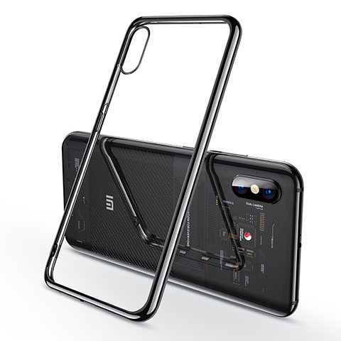 Silikon Schutzhülle Ultra Dünn Tasche Durchsichtig Transparent H02 für Xiaomi Mi 8 Explorer Schwarz