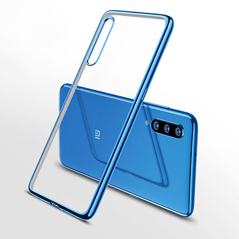 Silikon Schutzhülle Ultra Dünn Tasche Durchsichtig Transparent H02 für Xiaomi Mi 9 Lite Blau