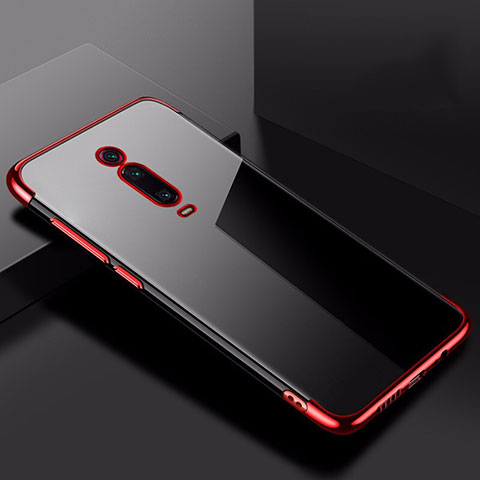 Silikon Schutzhülle Ultra Dünn Tasche Durchsichtig Transparent H02 für Xiaomi Mi 9T Pro Rot