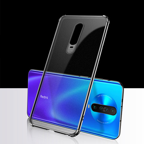 Silikon Schutzhülle Ultra Dünn Tasche Durchsichtig Transparent H02 für Xiaomi Redmi K30i 5G Schwarz