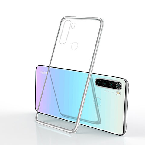 Silikon Schutzhülle Ultra Dünn Tasche Durchsichtig Transparent H02 für Xiaomi Redmi Note 8 (2021) Silber