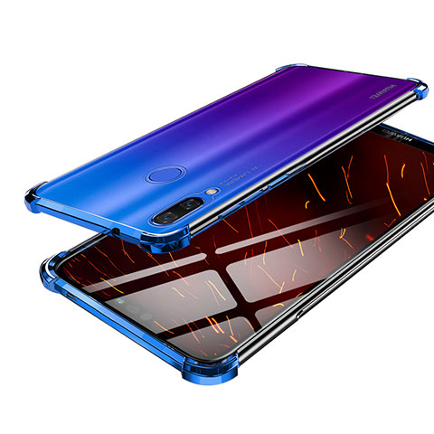 Silikon Schutzhülle Ultra Dünn Tasche Durchsichtig Transparent H03 für Huawei Nova 3 Blau