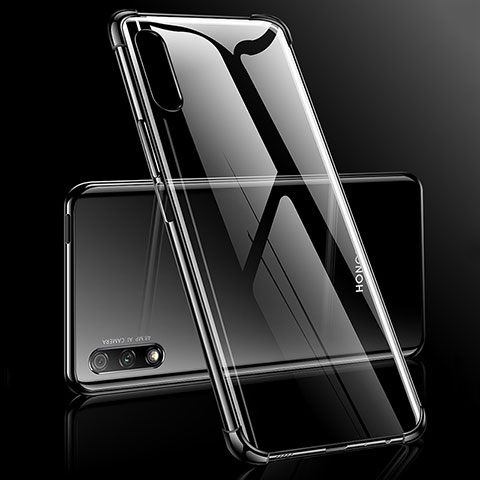 Silikon Schutzhülle Ultra Dünn Tasche Durchsichtig Transparent H03 für Huawei P Smart Z (2019) Schwarz