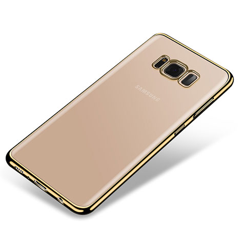 Silikon Schutzhülle Ultra Dünn Tasche Durchsichtig Transparent H03 für Samsung Galaxy S8 Gold