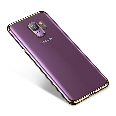 Silikon Schutzhülle Ultra Dünn Tasche Durchsichtig Transparent H03 für Samsung Galaxy S9 Gold