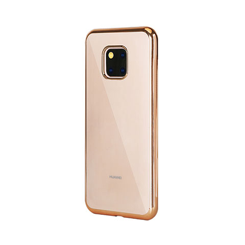 Silikon Schutzhülle Ultra Dünn Tasche Durchsichtig Transparent H04 für Huawei Mate 20 Pro Gold