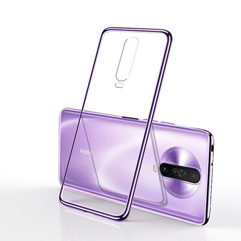 Silikon Schutzhülle Ultra Dünn Tasche Durchsichtig Transparent H04 für Xiaomi Redmi K30 4G Violett