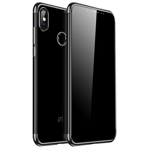 Silikon Schutzhülle Ultra Dünn Tasche Durchsichtig Transparent H04 für Xiaomi Redmi Note 5 Schwarz