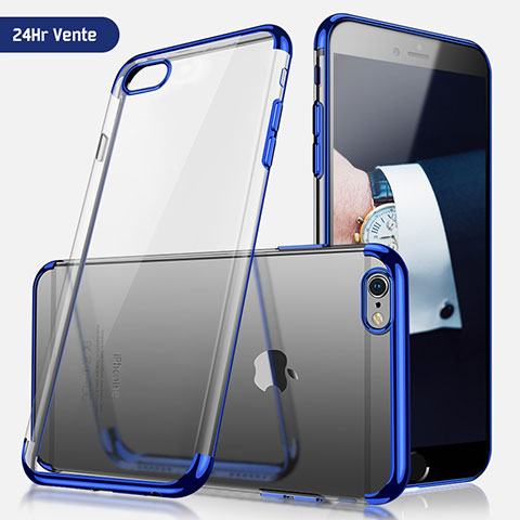 Silikon Schutzhülle Ultra Dünn Tasche Durchsichtig Transparent H05 für Apple iPhone 6 Blau