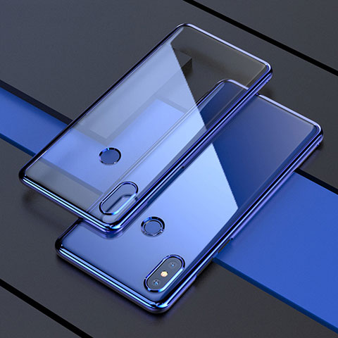 Silikon Schutzhülle Ultra Dünn Tasche Durchsichtig Transparent H05 für Xiaomi Mi Mix 3 Blau