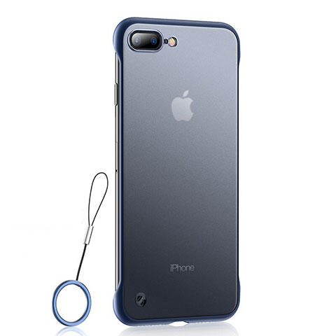 Silikon Schutzhülle Ultra Dünn Tasche Durchsichtig Transparent HT02 für Apple iPhone 7 Plus Blau