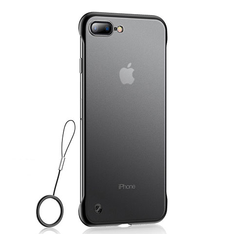 Silikon Schutzhülle Ultra Dünn Tasche Durchsichtig Transparent HT02 für Apple iPhone 8 Plus Schwarz