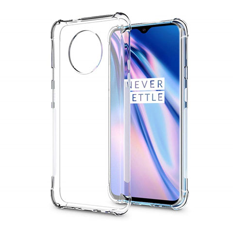 Silikon Schutzhülle Ultra Dünn Tasche Durchsichtig Transparent K04 für OnePlus 7T Pro Klar