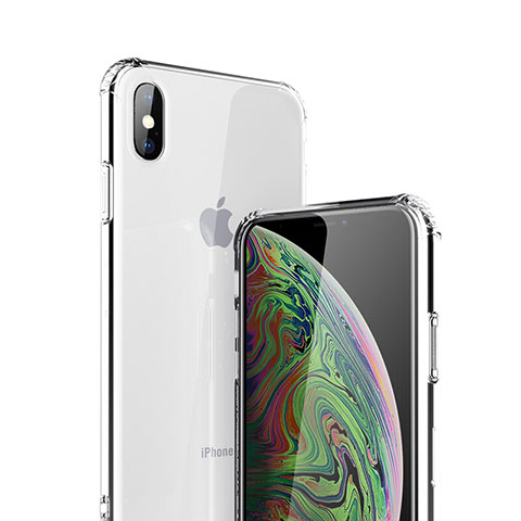 Silikon Schutzhülle Ultra Dünn Tasche Durchsichtig Transparent R02 für Apple iPhone X Klar