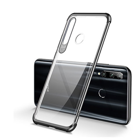 Silikon Schutzhülle Ultra Dünn Tasche Durchsichtig Transparent S01 für Huawei P Smart+ Plus (2019) Schwarz