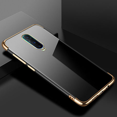 Silikon Schutzhülle Ultra Dünn Tasche Durchsichtig Transparent S02 für Oppo RX17 Pro Gold